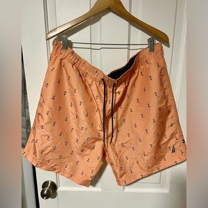 Nautica Men’s Orange Anchor Swim Shorts